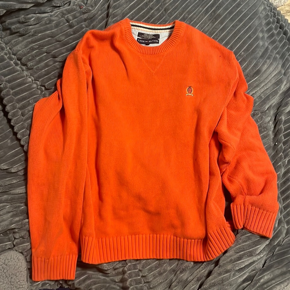 Orange golf sweater
